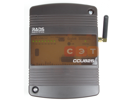 CCU825-H+E011-AE-PD (GSM контроллер CCU825-H+E011, крепление DIN, GSM антенна выносная (SMA, каб. 3 м.), блок пит. 15В/2А, программа µGuard)